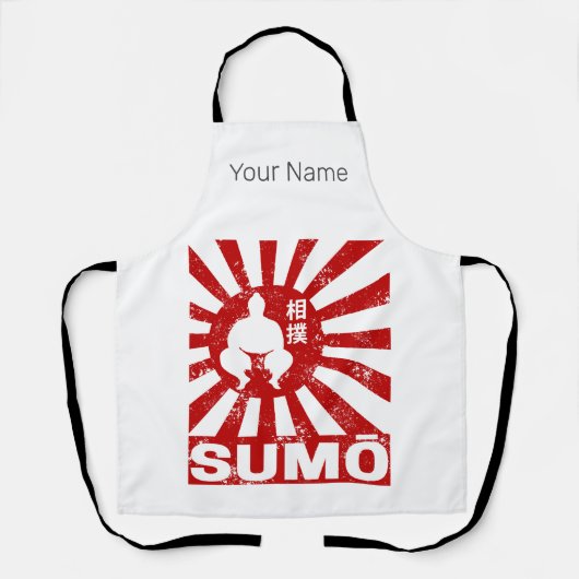 Sumo Retro Wrestler Japans  Ontwerp Schort (Voorkant)