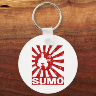 Sumo Retro Wrestler Japans  Ontwerp Sleutelhanger