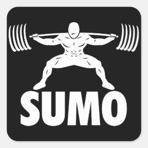 SUMO SQUAT - Powerlifting Motivatie Vierkante Sticker
