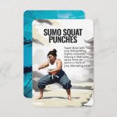 Sumo Squat Punches carte de remise en forme avec s (Devant / Derrière)