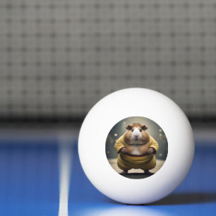 "Sumo Squeakdown: De Machtige Cavia Worstelaar" Pingpongballen
