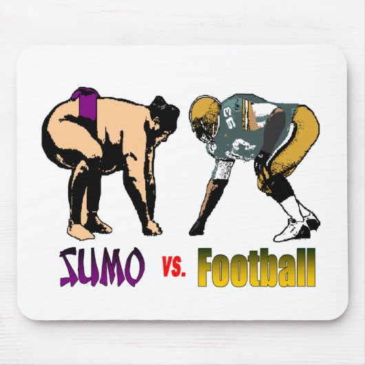 Sumo vs. Football Mousepad Muismat (Voorkant)