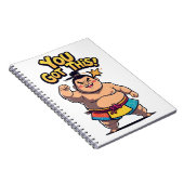 Sumo worstelaar met de motivatie "You Got This!" Notitieboek (Rechterzijde)