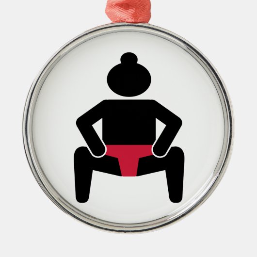 Sumo worstler metalen ornament (Voorkant)