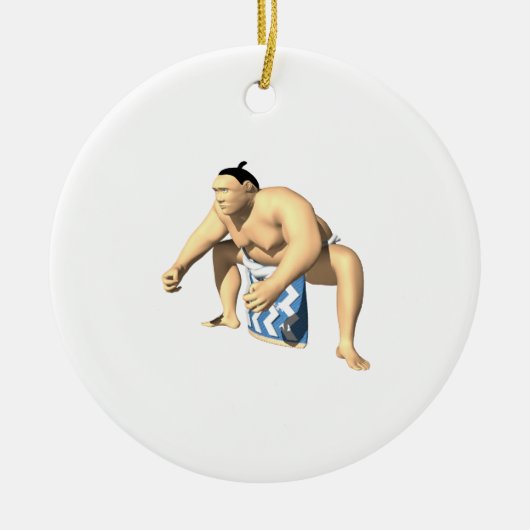 Sumo Wrestler 3 Keramisch Ornament (Voorkant)
