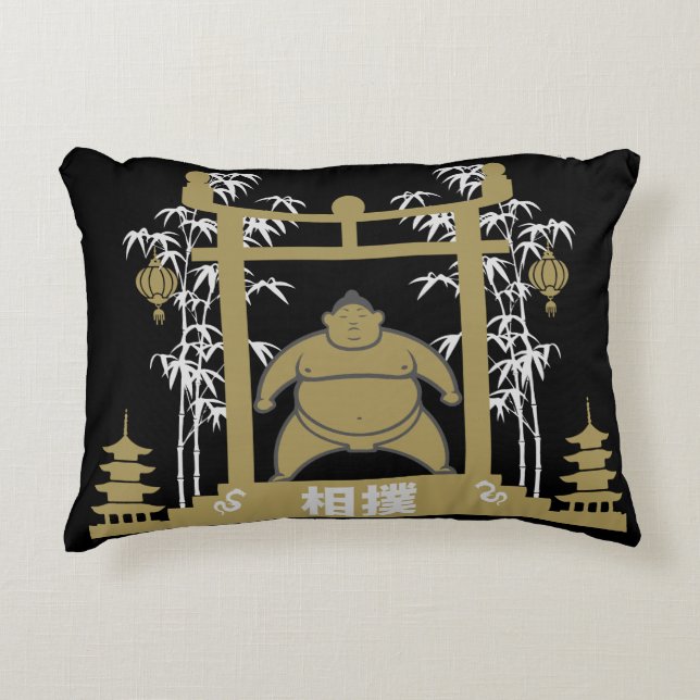 Sumo Wrestler Accent Kussen (Voorkant)