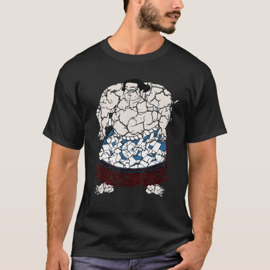 Sumo Wrestler Distress T-shirt (Voorkant)