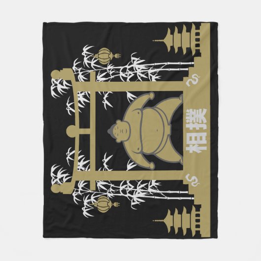 Sumo Wrestler Fleece Deken (Voorkant)