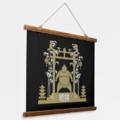 Sumo Wrestler Hangend Wandkleed (Gebogen)