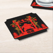 Sumo Wrestler Kartonnen Onderzetters (Gekanteld)