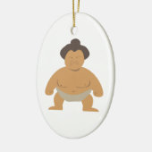 Sumo Wrestler Keramisch Ornament (Links)
