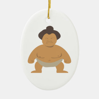 Sumo Wrestler Keramisch Ornament