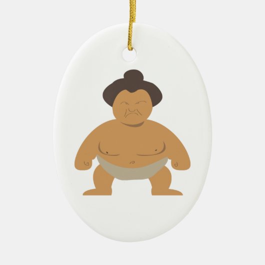 Sumo Wrestler Keramisch Ornament (Voorkant)