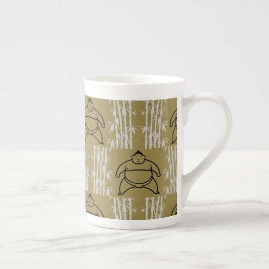 Sumo Wrestler Porselein Kop (Rechts)