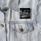 SUMO Wrestling Vierkante Button 5,1 Cm (In situ)