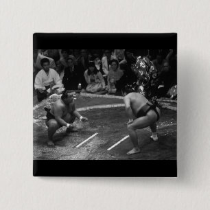 SUMO Wrestling Vierkante Button 5,1 Cm