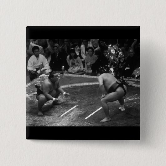 SUMO Wrestling Vierkante Button 5,1 Cm (Voorkant)