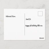 sumoworstelaar op zijn 1e verjaardag briefkaart (Achterkant)