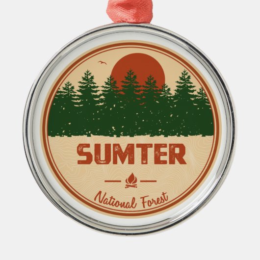 Sumter National Forest Metalen Ornament (Voorkant)