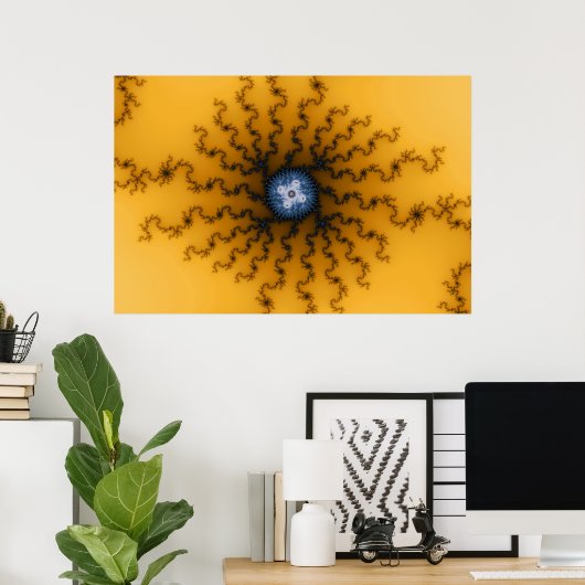 Sun 2 - Poster fractal (Bureau à domicile)