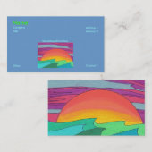 Sun a strié le modèle de carte de visite de ciel (Devant / Derrière)