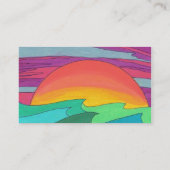 Sun a strié le modèle de carte de visite de ciel (Dos)