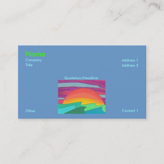Sun a strié le modèle de carte de visite de ciel (Devant)
