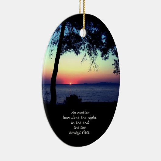 Sun Always Rises Keramisch Ornament (Rechts)