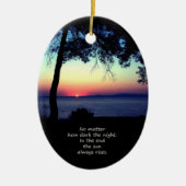 Sun Always Rises Keramisch Ornament (Voorkant)