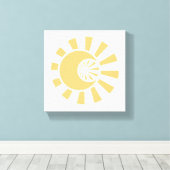Sun and Moon Canvas Afdruk (Insitu (Houten vloer))