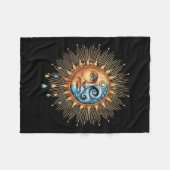 Sun And Moon Celestial Boho Mystical Hipe 90s  Fleece Deken (Voorkant (Horizontaal))