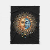 Sun And Moon Celestial Boho Mystical Hipe 90s  Fleece Deken (Voorkant)