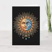 Sun And Moon Celestial Boho Mystical Hipe 90s Kaart (Voorkant)