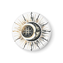 Sun and Moon Magnet | Celestial Fridge Magnet 