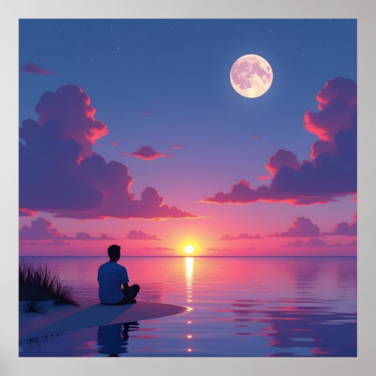 Sun and moon poster (Voorkant)