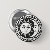 Sun And Moon Ronde Button 5,7 Cm (Voorkant /achterkant)