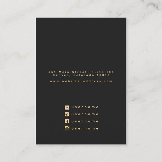 Sun and Moon Witchy Stud Earring Display Card Visitekaartje (Achterkant)