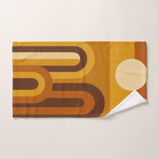 Sun & Arches Mid Century Modern Geometric Design Bad Handdoek (Handdoek)