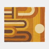 Sun & Arches Mid Century Modern Geometric Design Fleece Deken (Voorkant (Horizontaal))