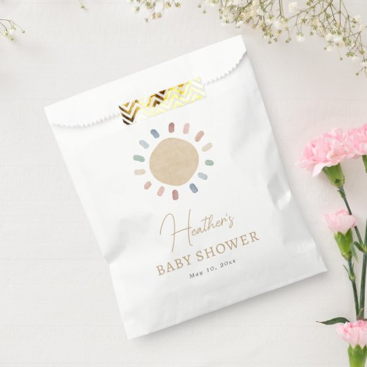 Sun Baby shower Bedankzakje (Gezegeld)