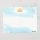 Sun Baby shower Dank u Briefkaart (Achterkant)