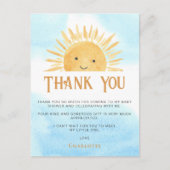 Sun Baby shower Dank u Briefkaart (Voorkant)