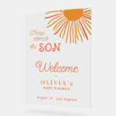 Sun baby shower ici vient le fils bienvenue (Angle)