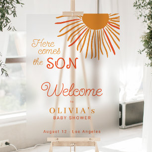Sun baby shower ici vient le fils bienvenue