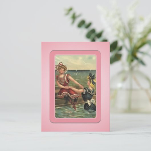  Sun Bather Beach Babes Briefkaart (Staand voorkant)
