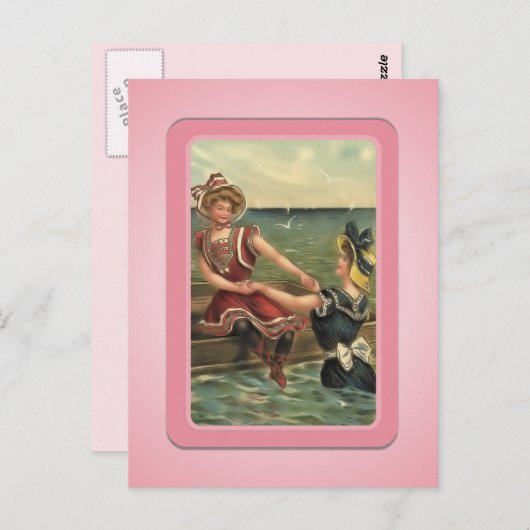  Sun Bather Beach Babes Briefkaart (Voorkant / Achterkant)