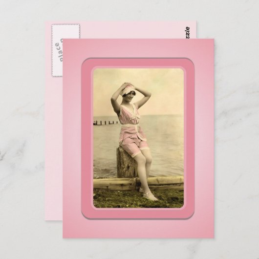  Sun Bather Beach Babes Briefkaart (Voorkant / Achterkant)