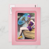  Sun Bather Beach Babes Briefkaart (Voorkant / Achterkant)