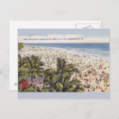  Sun Bathing Miami Beach Florida Post Card Briefkaart (Voorkant / Achterkant)
