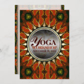 Sun Batik Earth Yoga Workshop Uitnodiging (Voorkant / Achterkant)